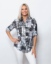 Load image into Gallery viewer, Sno Skins Crinkle Button Down Blouse
