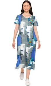 Parsley Short Sleeve Print Knit Dress