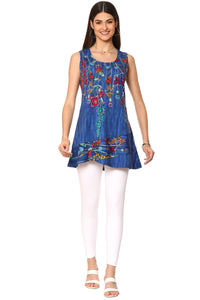 Parsley Floral Sleeveless Tunic