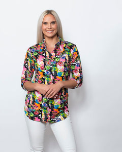 Sno Skins Button Front Printed Shirt