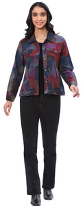 Parsley Printed Jean Jacket