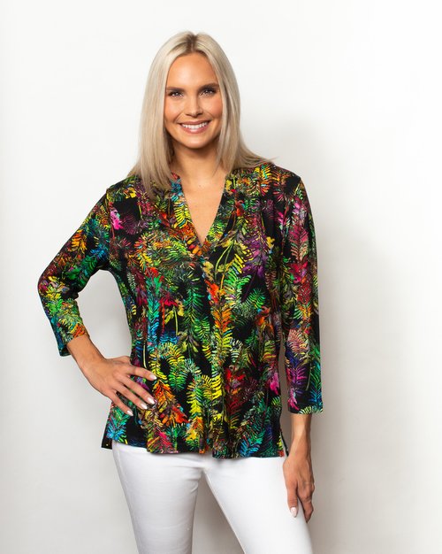 Sno Skins V Neck 3/4 Sleeve Top