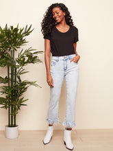 Load image into Gallery viewer, Charlie Wide Leg Fringed Hem Jean
