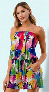 Ariella Tube Romper With Pockets