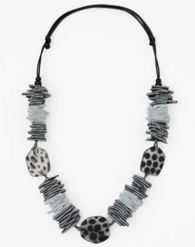 Sylca Resin & Leather Valencia Necklace