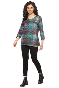 Parsley Woven V Neck Top