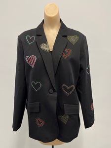 AZI Crystal Heart Blazer