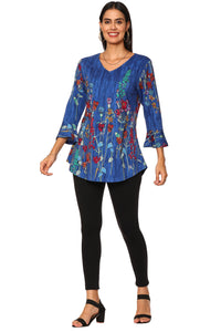 Parsley V Neck 3/4 Sleeve Tunic