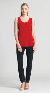 Clara Scoop Neck Mid Length Tank