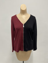 Load image into Gallery viewer, French K Color Block Zip Cardigan
