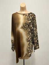 Load image into Gallery viewer, Clara Animal Ombre Print Angle Hem Tunic Sweater
