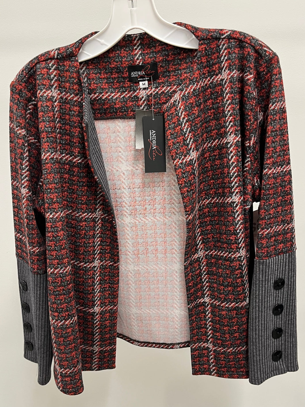 Andrea Plaid Short Jacket