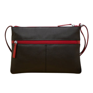6028 ILI DOUBLE ZIP MULTI COLOR CROSSBODY