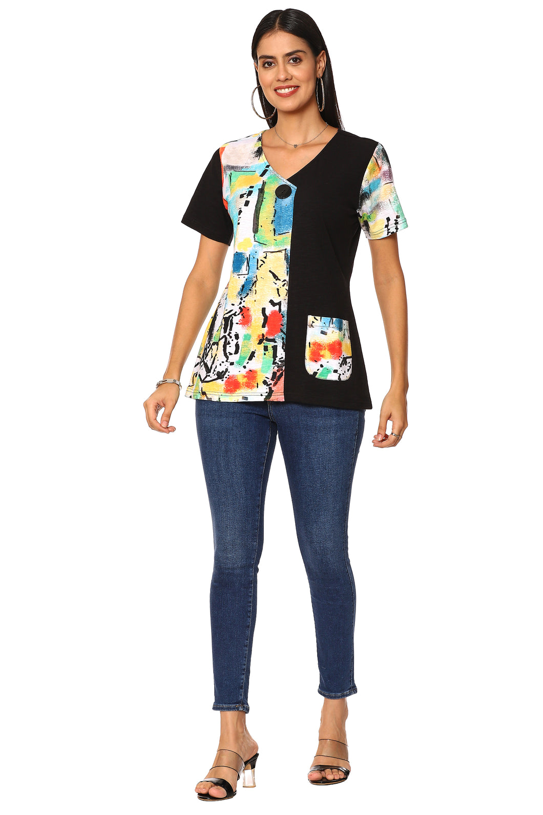 Parsley Short Sleeve Pocket Top