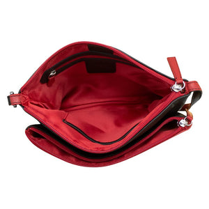 6028 ILI DOUBLE ZIP MULTI COLOR CROSSBODY