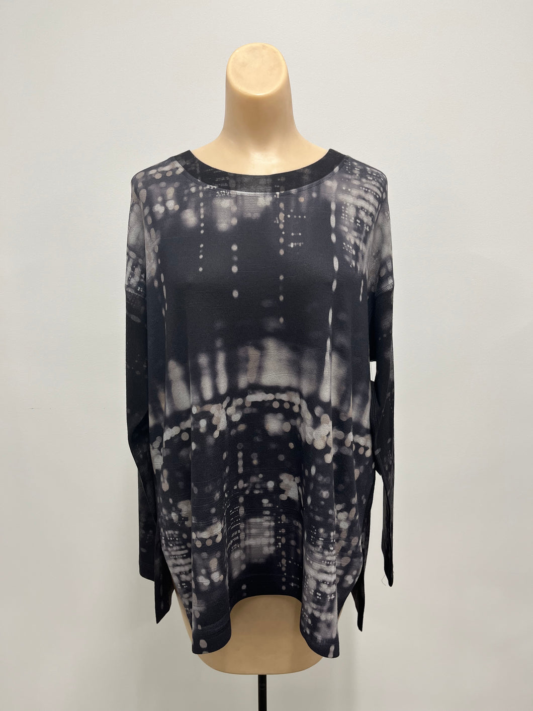 Nally Printed City Lights Two Tone Top