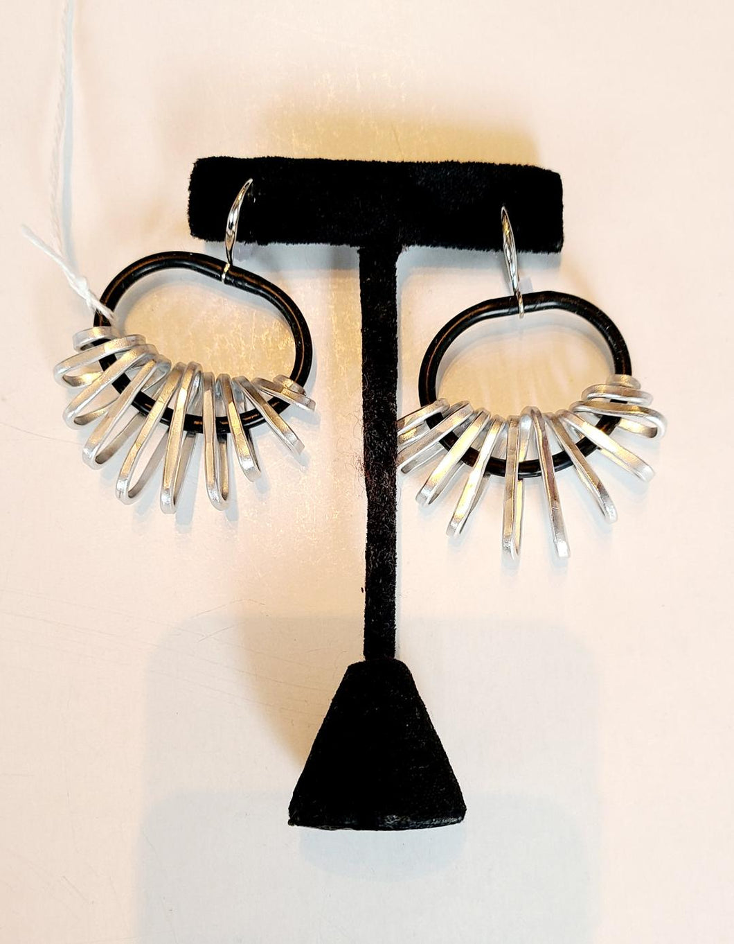 OC Flat Silver Wrapped Earrings
